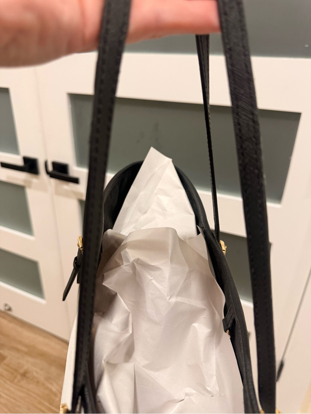 Michael Kors White, Brown & Black Colorblock Tote - Picture 8 of 11